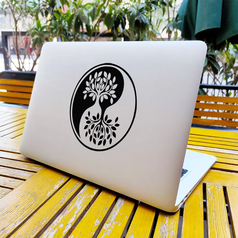 Adesivo Per Laptop In Vinile Yin Yang Tree Per Macbook Pro 14 16 Air Retina 13 15 Pollici Mac Ipad Skin Windows 10 Hp Notebook Decal Decor