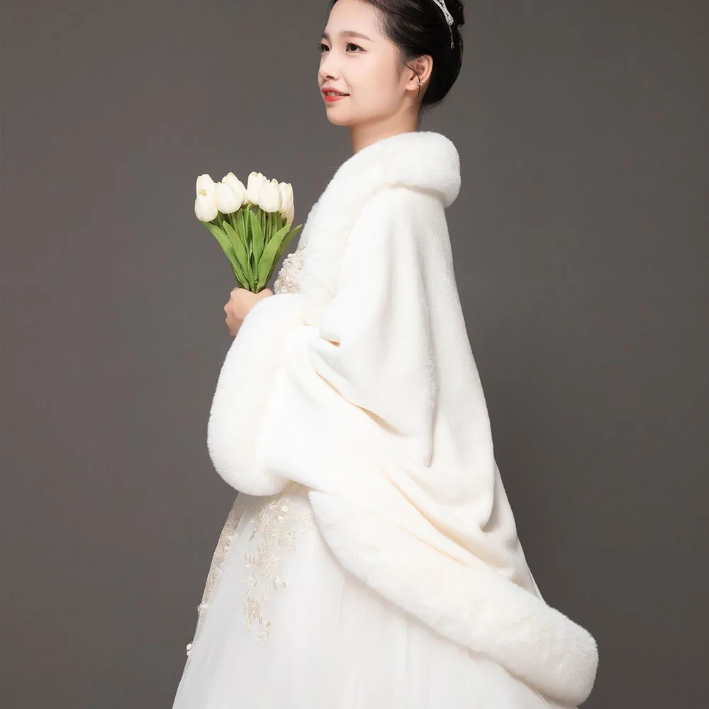 Cappotto Poncho Invernale Elegante Con Risvolto A V Giacche In Pelliccia Di Coniglio Finto Rex Mantella Donna Grande Scialle Allentato Mantello In Mag