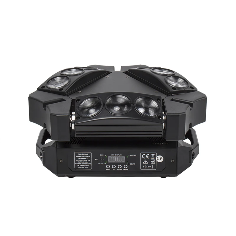Mini Led 8 X6W/9X10W Spider Light Rgbw Dmx512 Led Spider Moving Head Beam Light Utilizzato In Dj Disco Bar Ktv Stage Lighting Shehds