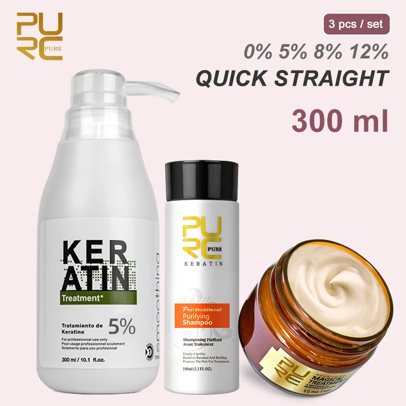 Purc Cheratina Brasiliana Per Lisciare I Capelli Maschera Per Capelli Riparazione Danni Pulizia Shampoo Lisciante Per Capelli Prodotti Per Il Trattame