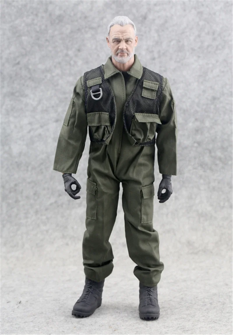 Accessorio Per Abbigliamento Maschile In Scala 1/6 Velon F14 / F15 Tuta Verde Scuro Uniforme Pilota Per Action Figure Da 12"