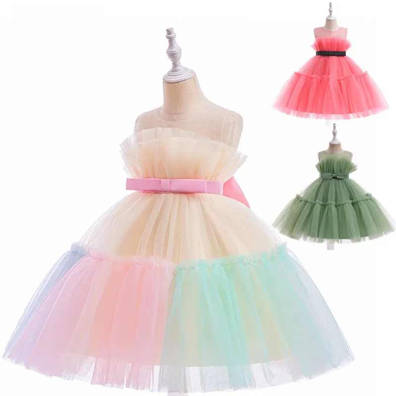 Vestiti Eleganti Bambina Da Cerimonia Girl Princess Wedding Dress Host Model Runway Gowns Muslimmuslimah