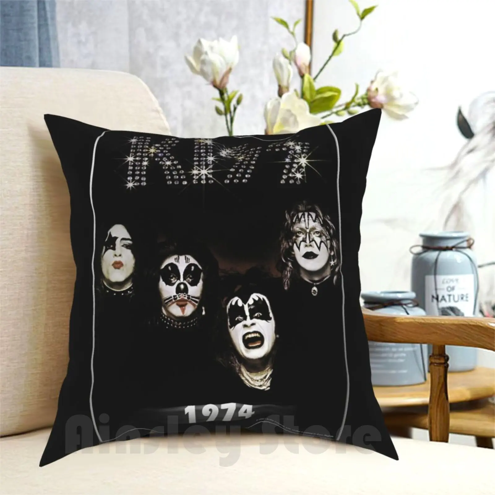 Bacio? The Band-1974 Album-Anno Federa Stampata Home Soft Throw Pillow Kiss Kiss Fan Art Kiss Band Kiss Music Kiss