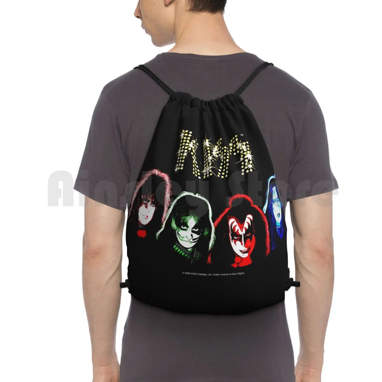 Kiss Solo Album Art-Together Zaino Borse Con Coulisse Borsa Da Palestra Impermeabile Kiss Kiss Fan Art Kiss Band Kiss Music Kiss
