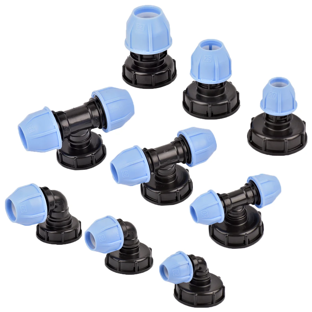 S60X6 Connettore Adattatore Serbatoio Ibc Filettato Grossolano Pe Pvc Ppr 20/25/32Mm Connettore Tubo Serbatoio Acqua Giardino