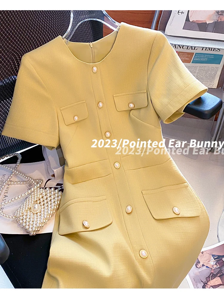 French Elegance Small Fragrance Dress Summer Women'S 2023 Nuova Gonna Sottile E Di Alta Qualità
