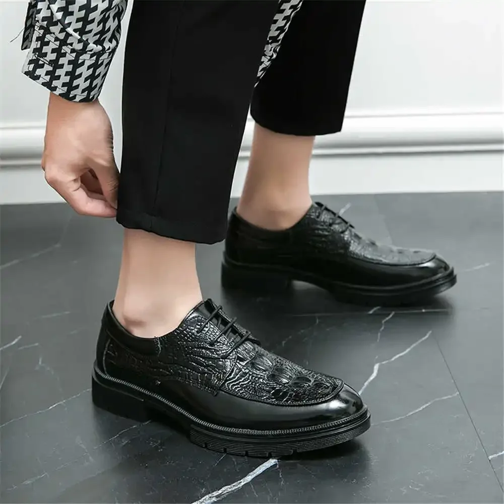 Taglia 42 Derbi Lofers Black Man Dress Shoes White Dress Man Shoes Sneakers Sports Chassure Dropshiping Sports-Et-Leisure