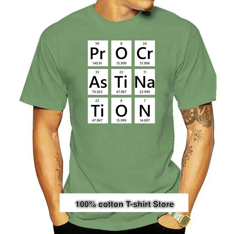 Camiseta Deferal De Verano, Camisa De Quitmica, Tabla De Elementos De Procrastinaciion, Novedad De 2022