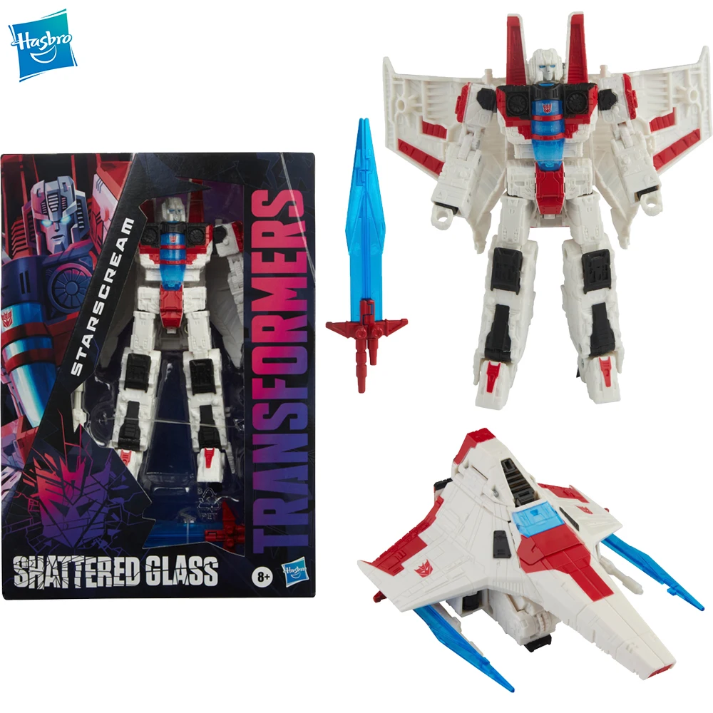 [In-Stock] Novità Transformers Collezione Di Vetro Frantumato Starscream Figure D'Azione Anime Originali Da 7 Pollici Giocattoli Modello Da Collezione
