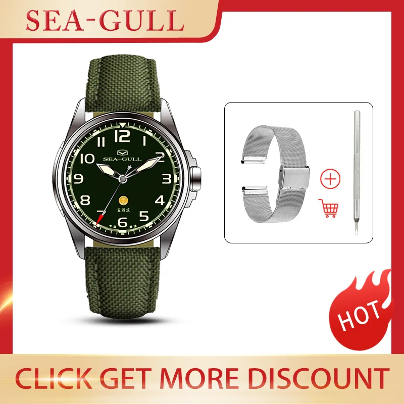 Seagull Watches Mens 2021 Top Brand Lusso Militare Explorer Seiko Orologio Meccanico Automatico Dell'Esercito Per 811.93.6106