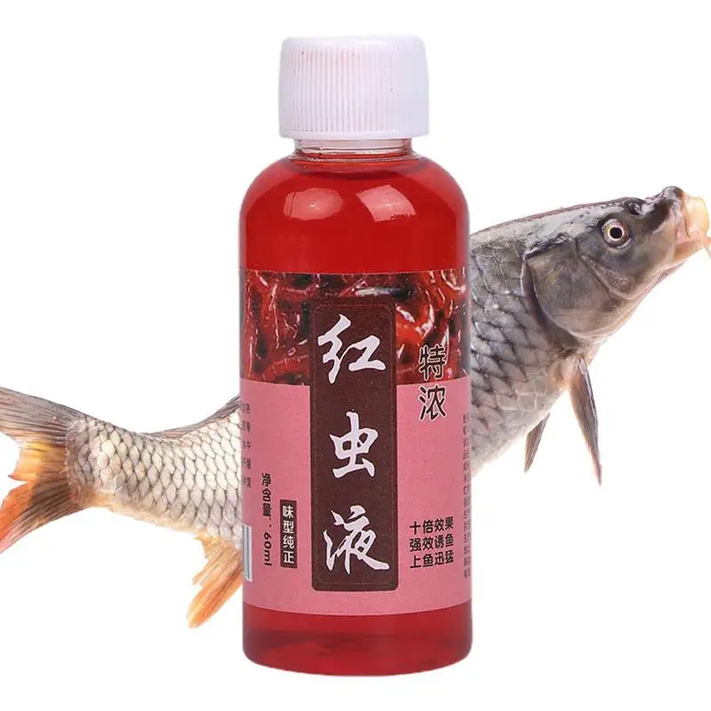 Red Worm Liquid 2.54Oz Bait Fish Additivo Ad Alta Concentrazione Fish Lure Enhancer Animal And Plant Protein Potenti Attrattivi