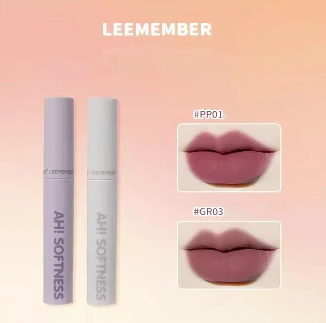 Leemember Cool Girl Grey Pink Brown Lip Mud Velvet Matte Lip Gloss Mist Lip Glaze Tint Women Beauty Makeup Cosmetics
