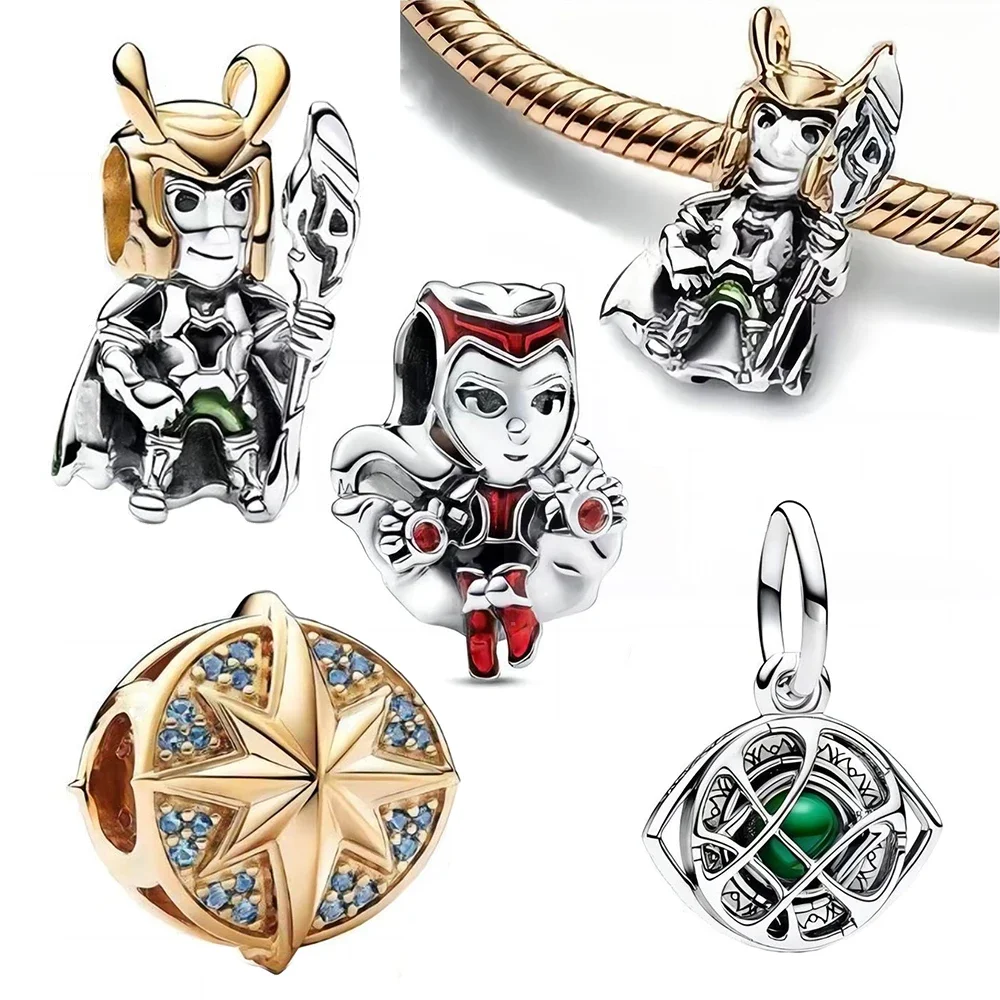Disney Doctor Strange Captain Marvel Charms Fit Original Pandora Charms Bracciali E Gioielli Con Ciondolo Bangle Berloque