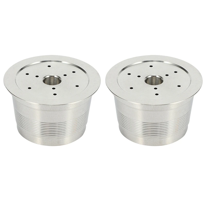 Capsule Di Caffè Concentrato Da 2 Pezzi In Acciaio Inossidabile Argento Riutilizzabili Adatte Per Macchine Da Caffè A Capsule Caffitaly