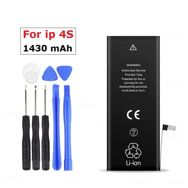 Batteria Al Litio Reale 3.7V 1430Mah Per Iphone 4S 4Gs Iphone4S Batterie Ricaricabili Per Telefono Bateria Di Alta Qualità