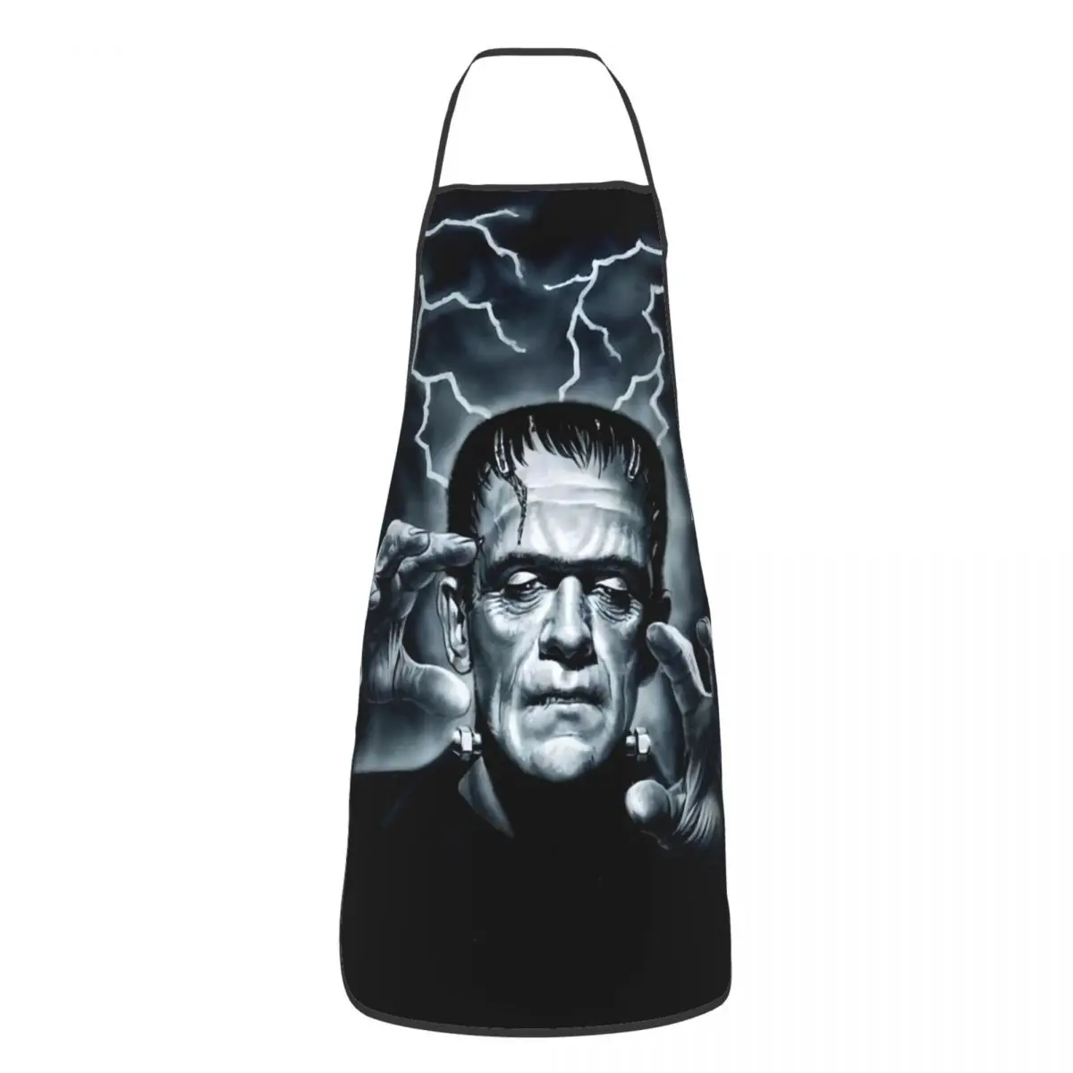 Franjese Grembiule Donna Uomo Bavaglino Unisex Horror Halloween Monster Kitchen Cooking Tablier Cuisine Chef Giardinaggio