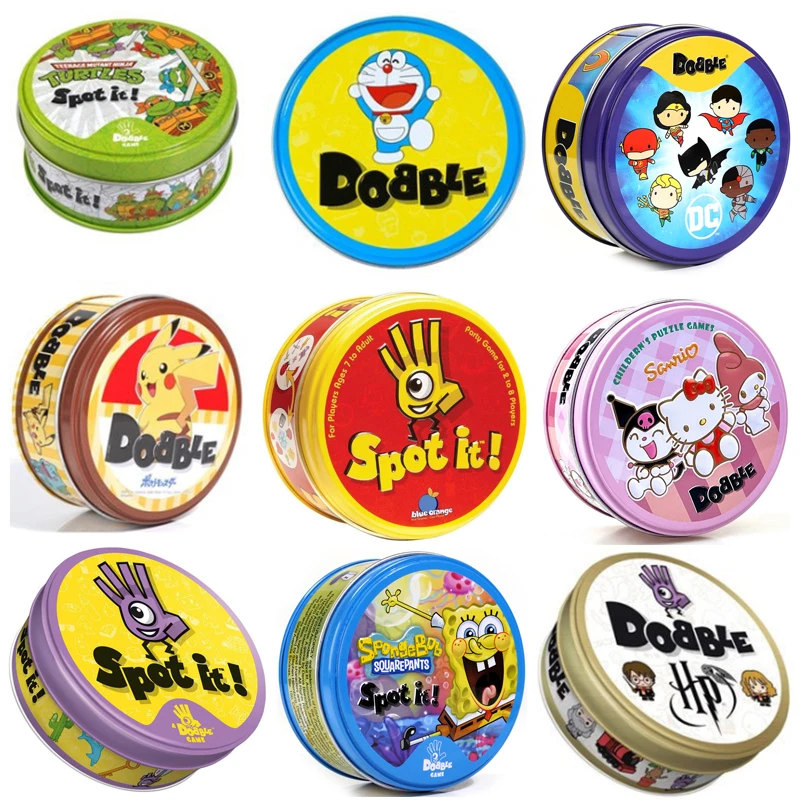 Hot Spot It Double Juego Cards Hp Dobble Card Game Party Board Vacanze Sport Cartoon Animals Alphabet Kids Educational