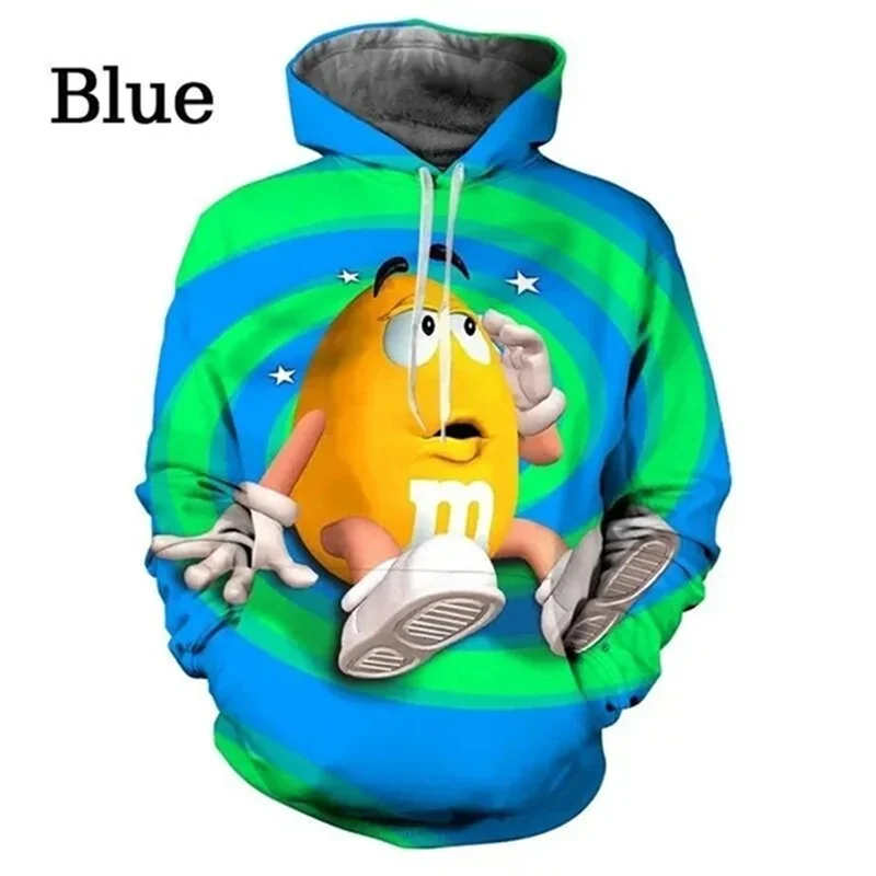 Felpa Con Cappuccio M & M Stampata In 3D Per Uomo Abbigliamento Harajuku Fashion New In Felpe Con Cappuccio E Felpe Donna Pullover Abbigliamento Top