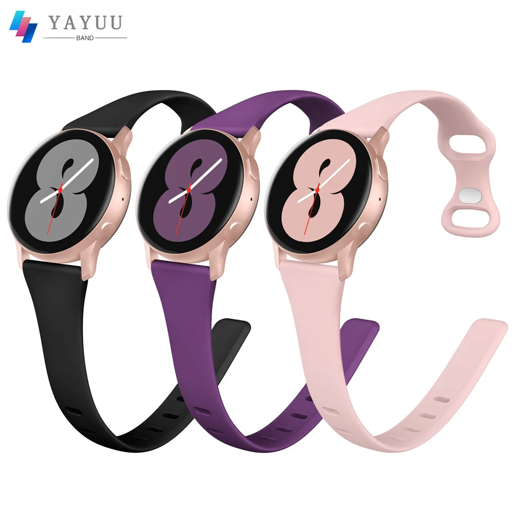 Cinturino Per Samsung Galaxy Watch 4 40Mm 44Mm / Galaxy Watch 5 / Active 2 40Mm 44Mm / Galaxy Watch 3 41Mm, 20Mm Morbido Sottile Cinturino In Silicone