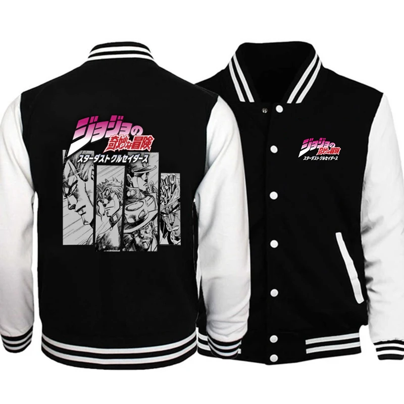 Jojo 'S Bizarre Adventure Giacca Da Baseball Moda Top Giacca Casual Felpa Hip Hop Felpa Con Cappuccio Da Donna Harajuku Bomber