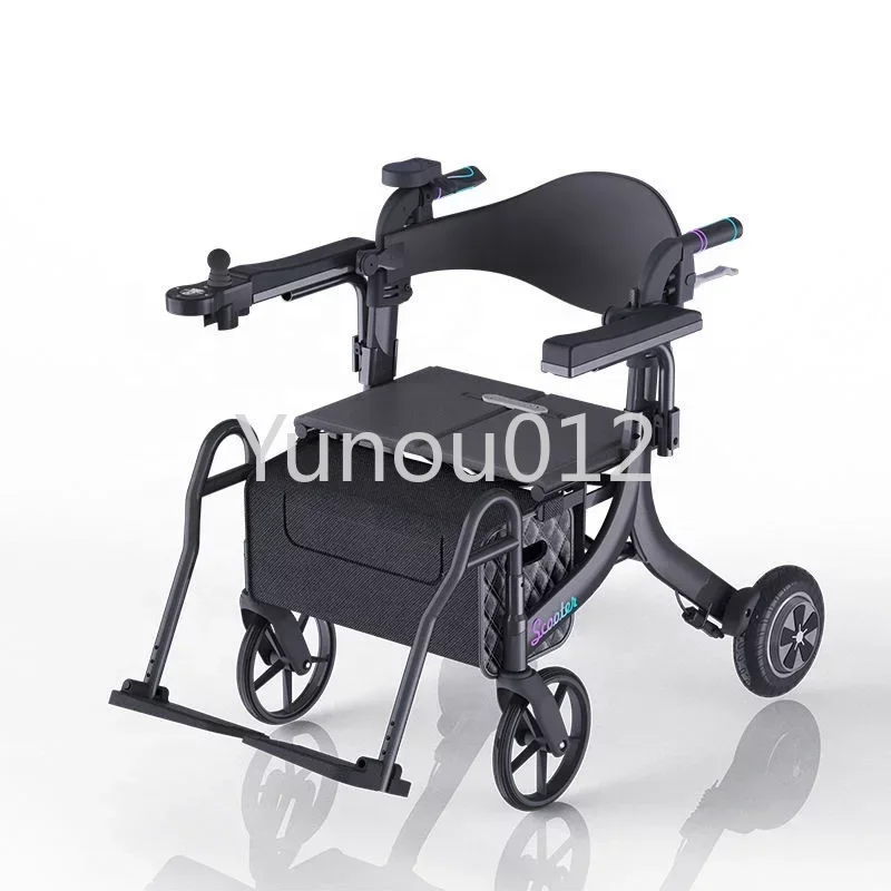 Pieghevole Regolabile Elettrico Leggero Deambulatore Rollator Potenza Mobilità Multifunzionale