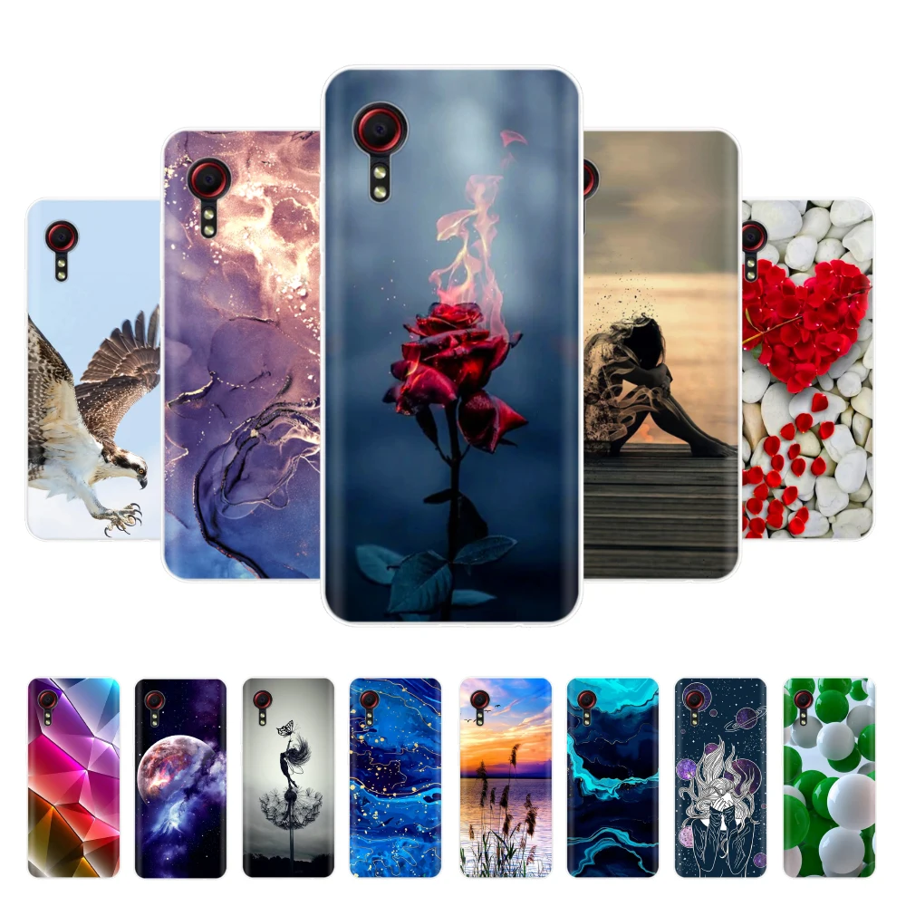 Per Samsung Xcover 5 Custodia Xcover 5 Sm-G525F Cover Silicone Soft Lions Cat Clear Bumper Coque Per Samsung Galaxy Xcover 5 5.3 Pollici