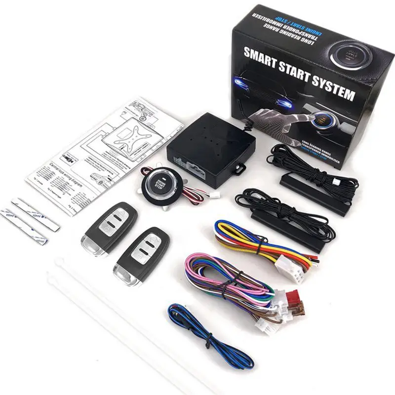 12V Car Alarm Remote Control Car Keyless Entry Engine Start Alarm System Pulsante Remote Starter Stop Sistema Antifurto Automatico