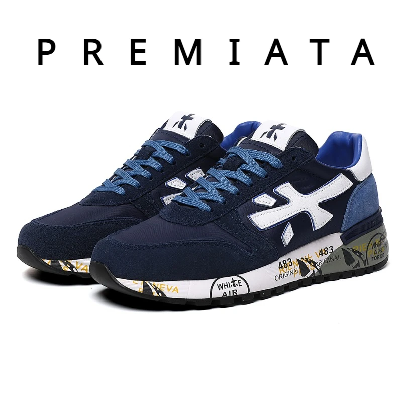 Premiata Scarpe Da Ginnastica Casual Da Uomo New Blue White Fashion Scarpe Sportive Da Corsa Traspiranti Sneakers Moda Per Uomo Premiata