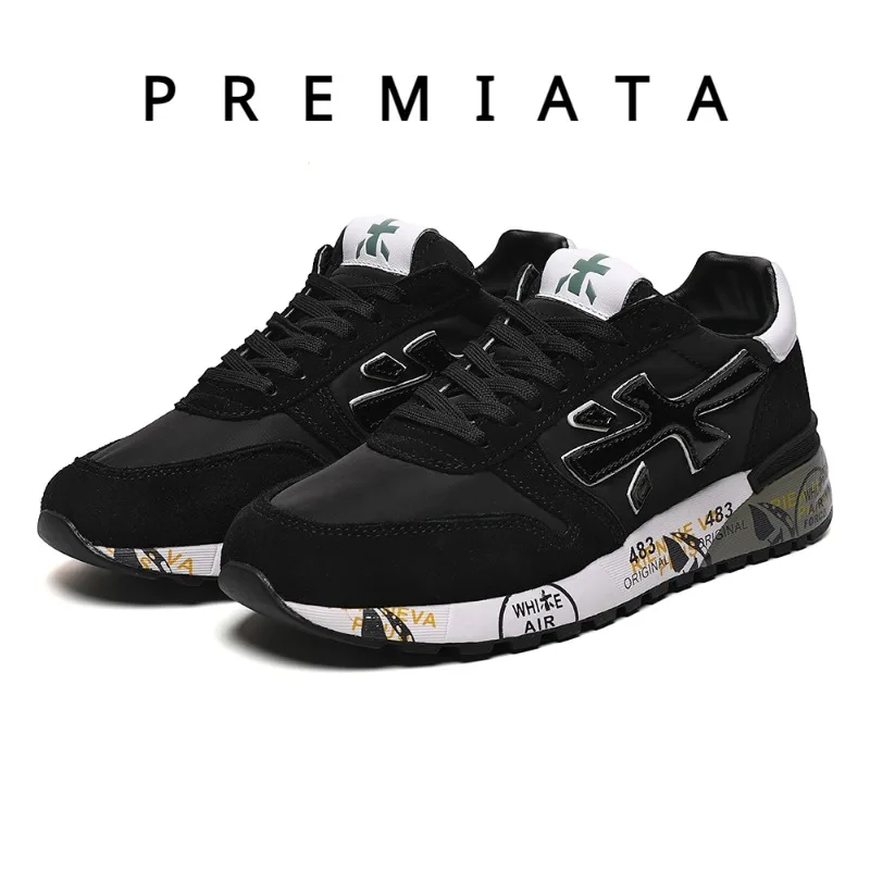 Premiata Scarpe Da Uomo Autentiche Sport Running Casual All Black Rice Word Shoes 483 Scarpe Da Corsa Casual Sneakers Da Basket