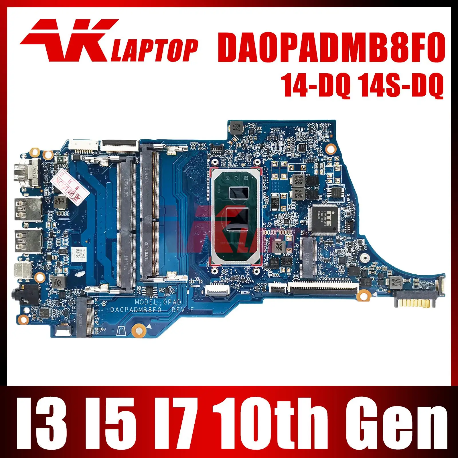 Originale Per La Scheda Madre Del Computer Portatile Hp 14-Dq 14S-Dq Tpn-Q221 Con Scheda Madre I3 I5 I7 Cpu Di Decima Generazione 14-Dq Muslimate