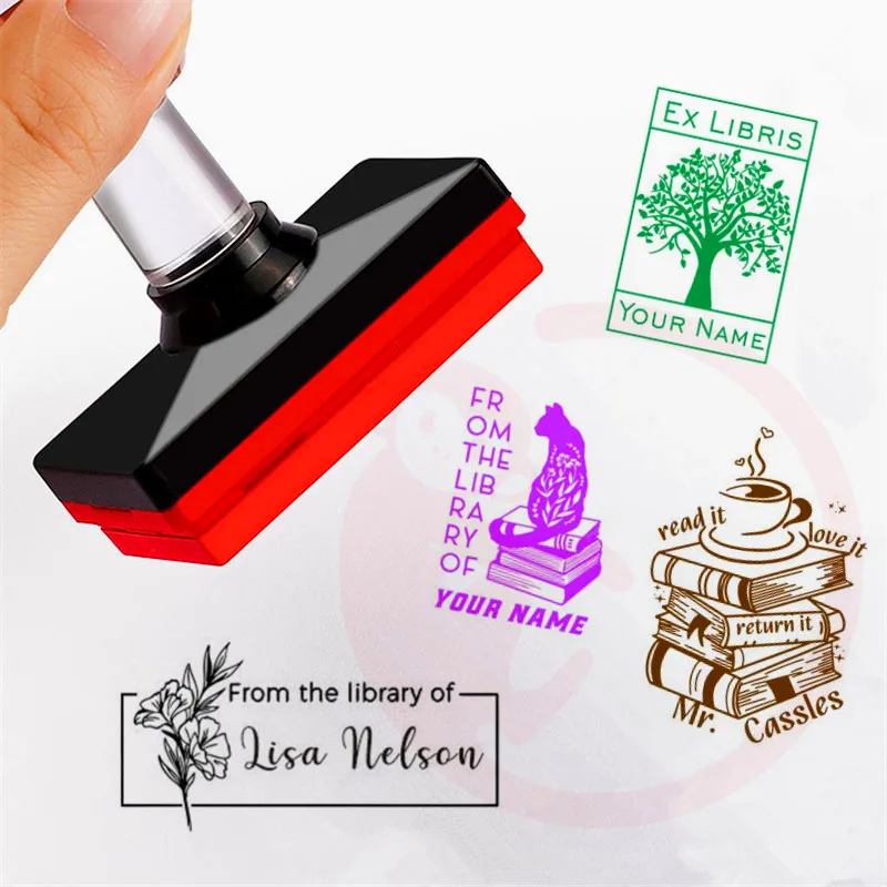 Ex Libris Timbres Personalizados De Tinta Fotopolimero Para Sellos Libros Timbro Libreria Personalizzato