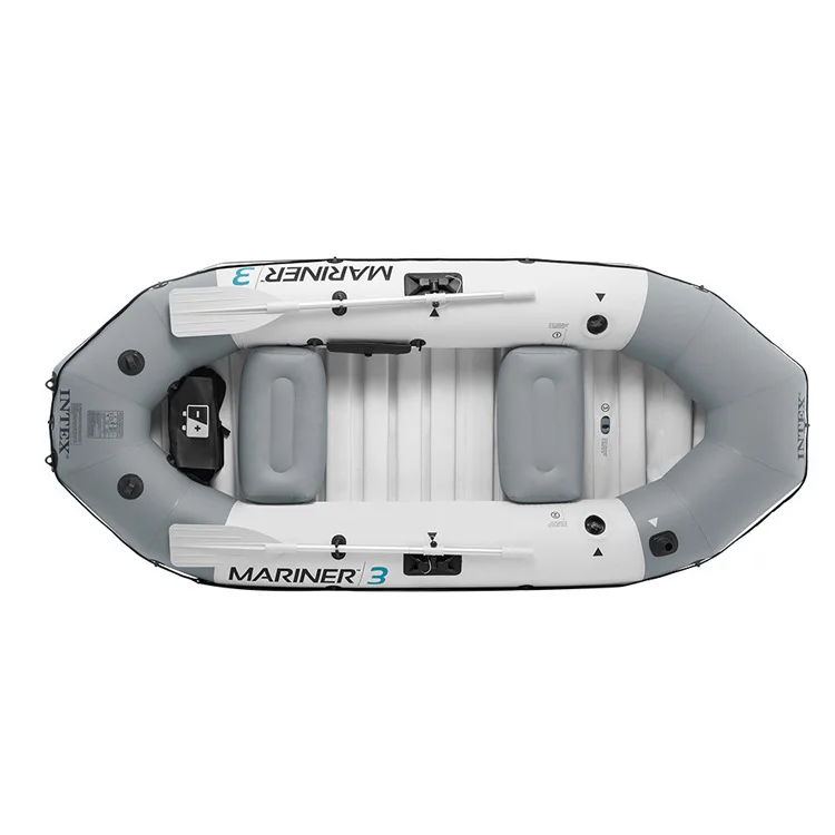 Originale Intex 68373 Mariner 3 Barca Set Kayak Gonflable Gonfiabile Pesca A Remi Pontone Barca Canoa