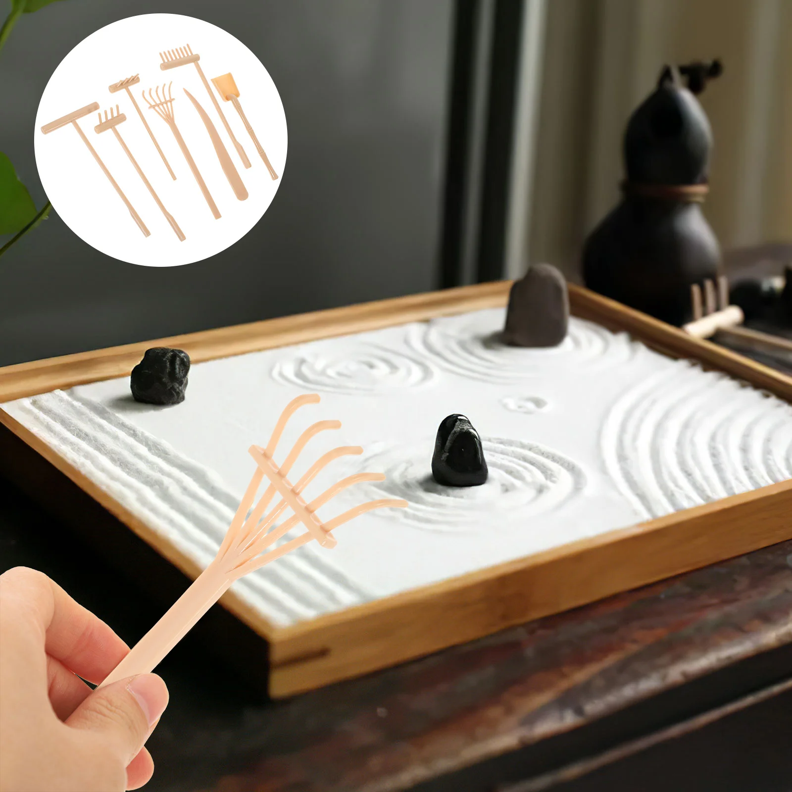 1 Set Zen Rake Mini Zen Garden Rake Sandbox Tool Sand Zen Garden Rake Tool