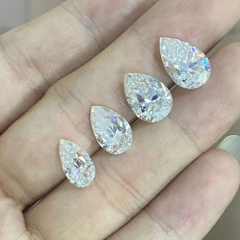 Muslimbright D White Vvs1 Pietra Preziosa Sintetica Con Diamante Sciolto Moissanite Taglio A Pera