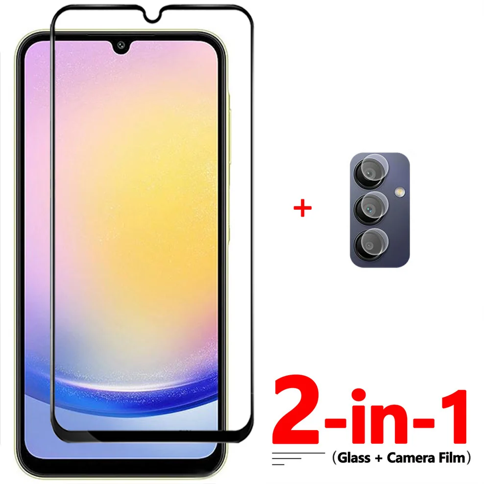 2-In-1, 9D Vetro + Fotocamera Pellicola Per Samsung A05S A15 A25 A35 A55 Vetro Samsung Galaxy A25 5G Screen Protector A15 5G Glass Samsung Galaxy A05 