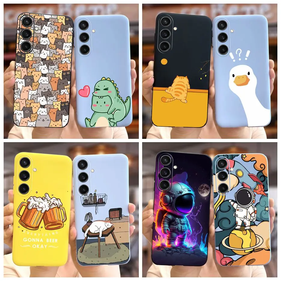 Per Samsung Galaxy A25 2023 Custodia Samsung A15 A35 A55 5G Cute Fashion Cartoon Cover Per Galaxy A15 A 25 35 55 Soft Fundas Bumper