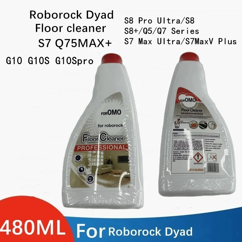 Per Roborock Liquido Detergente Per Roborock Dyad/Dyad Pro/S7 Pro Ultra 480Ml Wet Dry Aspirapolvere Liquido Parte Di Ricambio