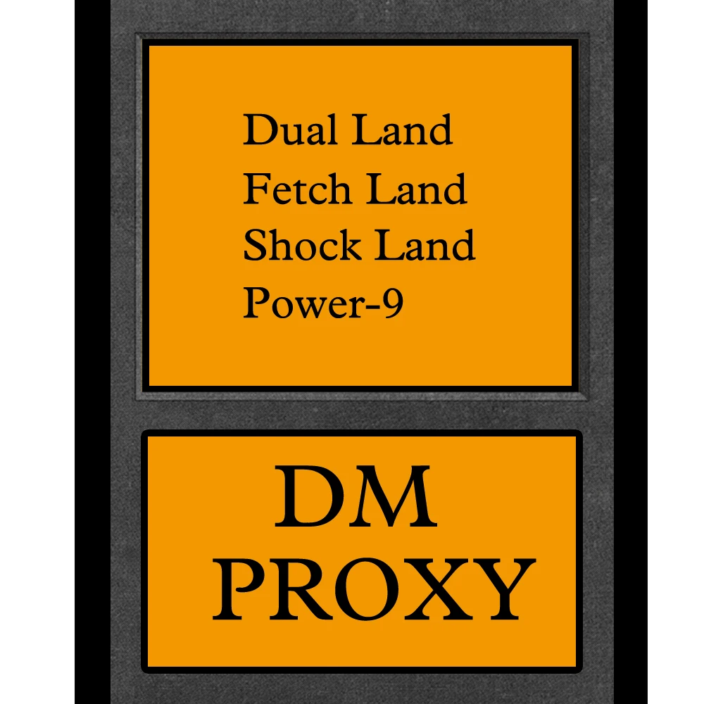 Dm Dual Fetch Shock Filter Unplentic Guru Unincernierato Beta Lands Power 9 Nove Carte Da Gioco Proxy Di Alta Qualità In Carta Nera Tedesca
