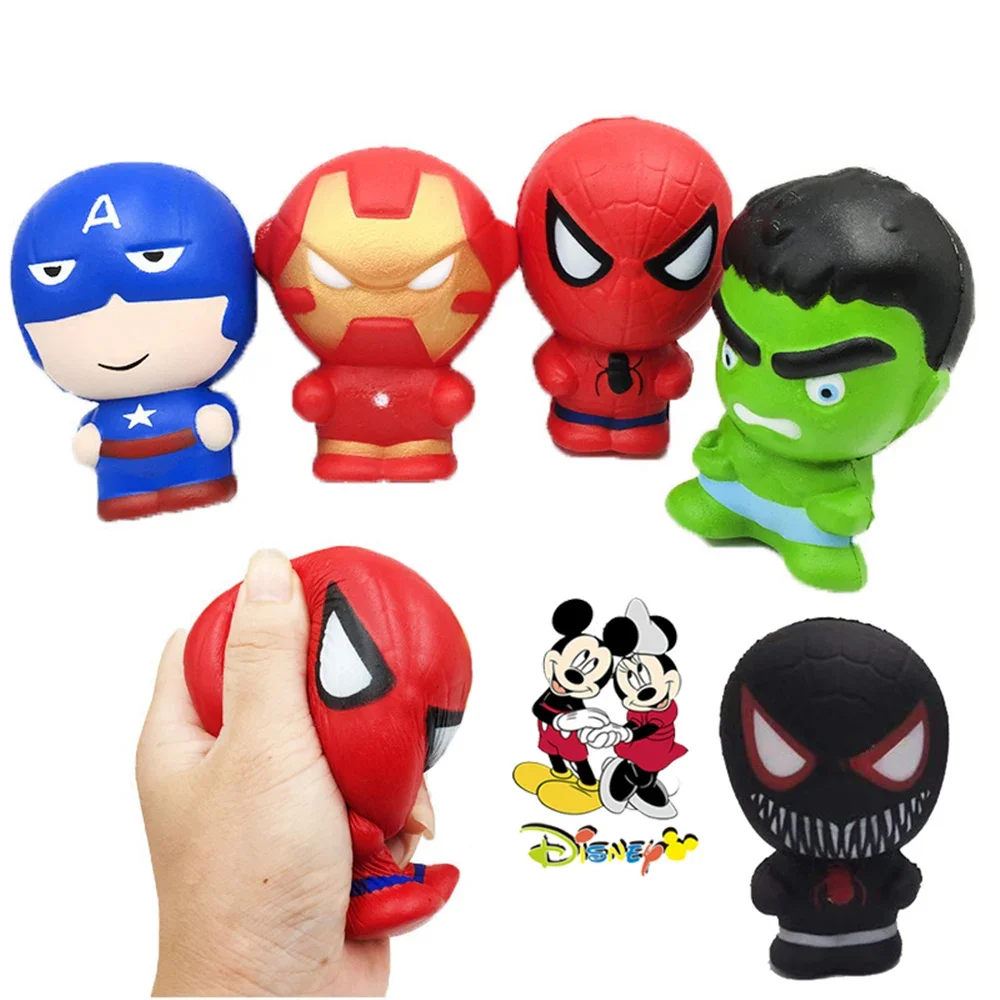 Disney Squishy Kawaii Squishy Squish Spider Man Frozen Princess Squishies Lento Aumento Antistress Spremere Giocattoli Pu