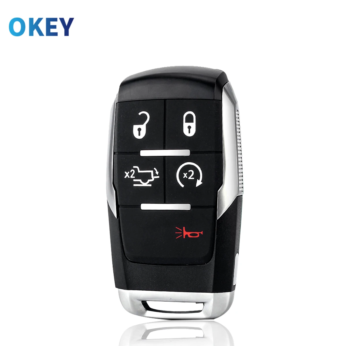 Okey Remote Car Key Shell Cover Case Per Dodge Ram Pickup Hd 2500 3500 4500 5500 2019 2020 2021 Sostituzione Shell