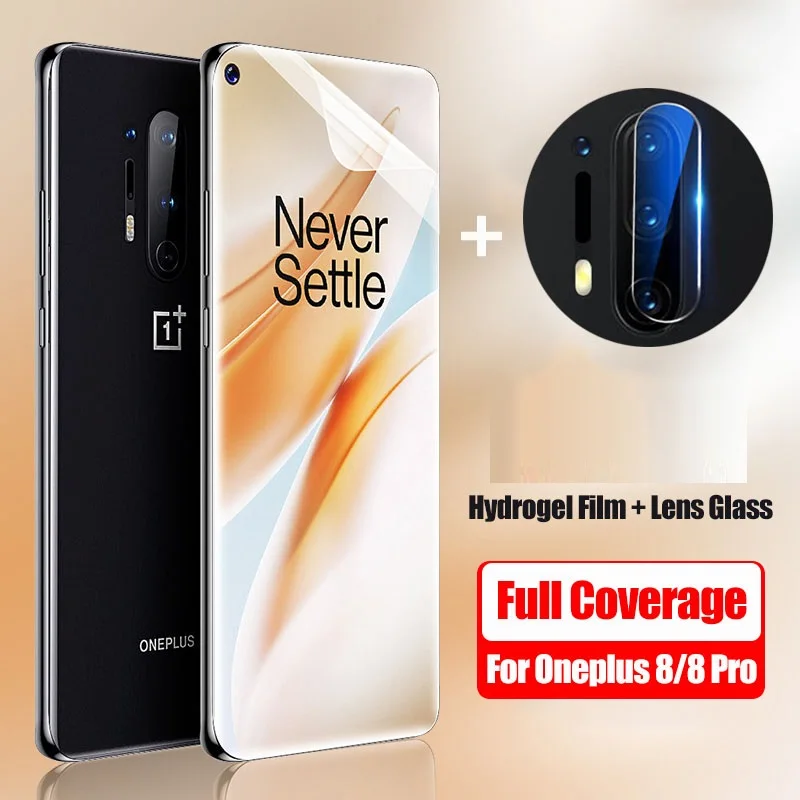 Per Oneplus 8 Pro Idrogel Film Morbido Per Oneplus 8 Protezione Dello Schermo Oneplus 8 7 Pro 7T Con La Macchina Fotografica Lente Film Non Di Vetro