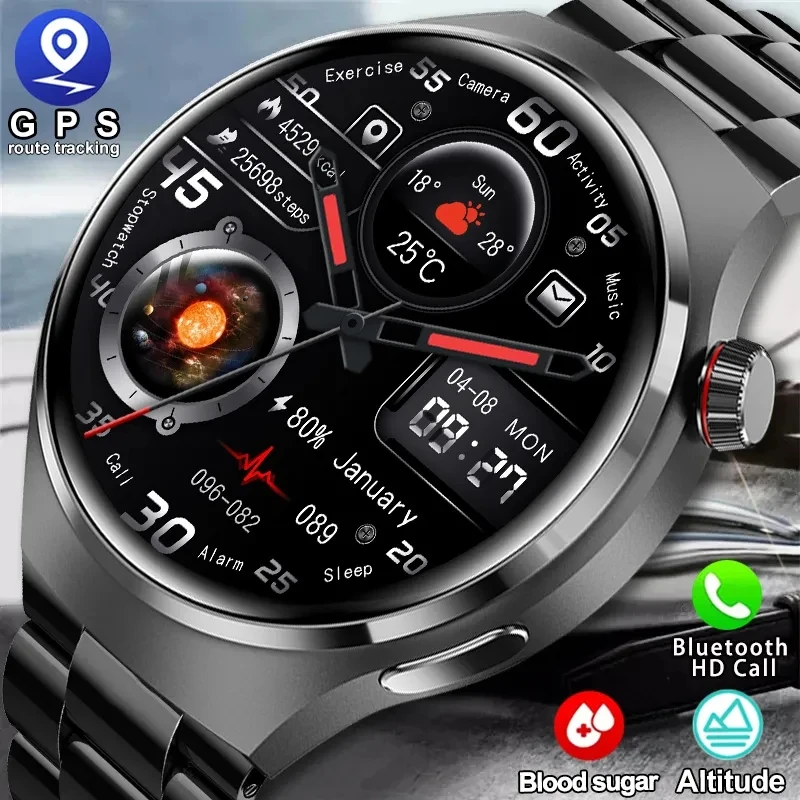 2024 Nfc Smart Watch Men Bluetooth Call Sport Gps Track Orologi Ricarica Wireless Smartwatch Con Quadrante Personalizzato Per Telefono Android Ios