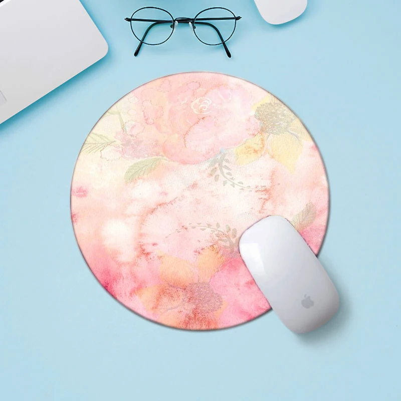 2022 Spring Flowers Round Mousepad Roses Mousepads Rose Rosa Grigie Mausepad Flowers Forniture Per Ufficio Tappetino Per Mouse Tappetino Per Uso Flore