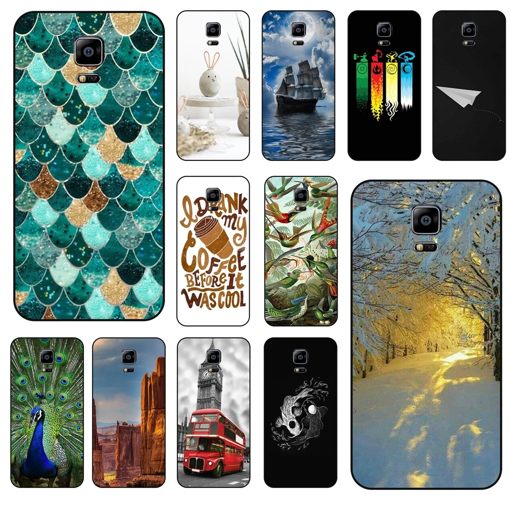 Per Samsung Galaxy Note 4 Soft Tpu Phone Coque Tower Black Bumper Luxury Cell Cover Silicone Per Galaxy Note 4 Acquisto Soft Tpu