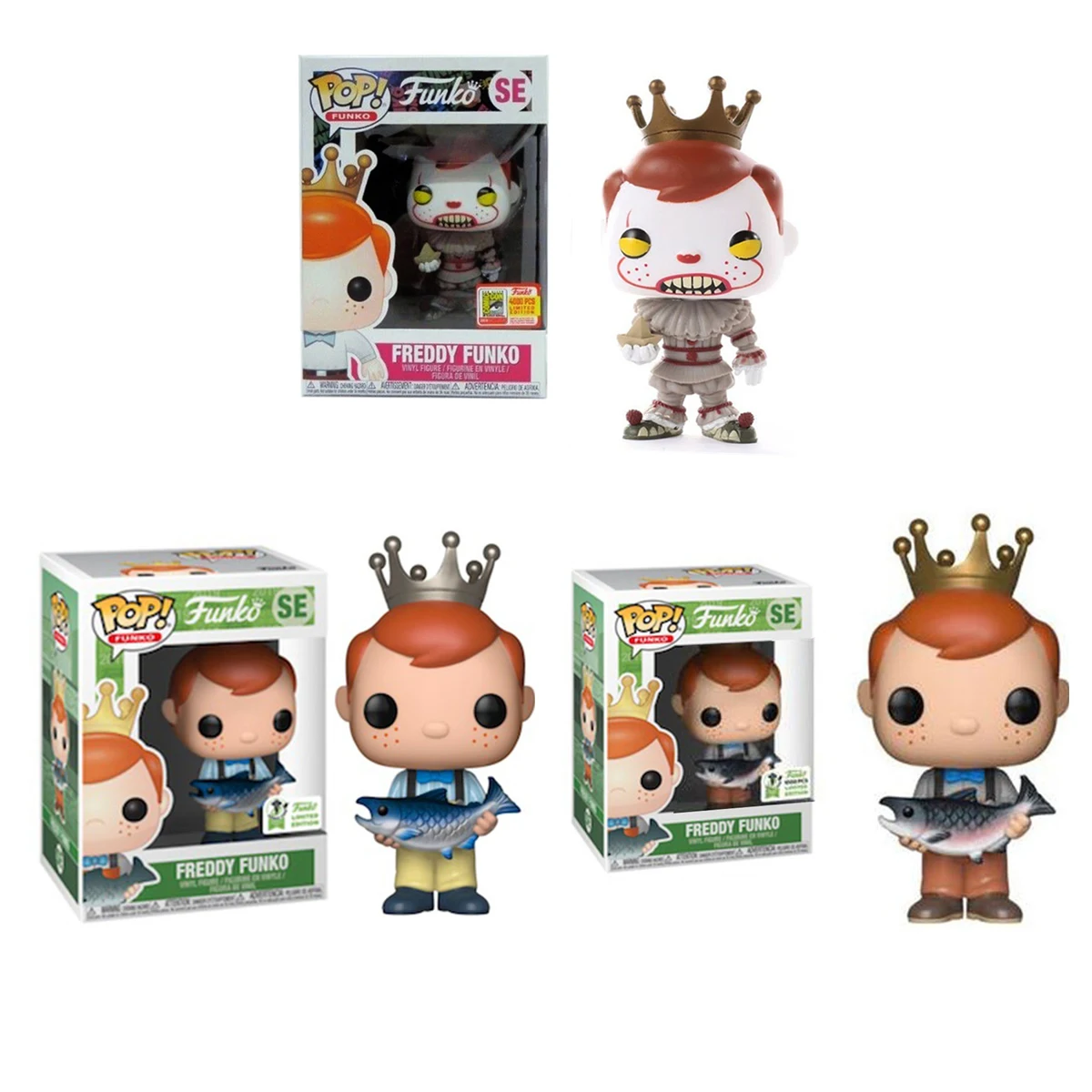 Funko Pop Freddy Pennywise Vinyl Action Figures Freddy Funko Fish Collection Modello Giocattoli Per Bambini Regalo Di Compleanno Di Natale