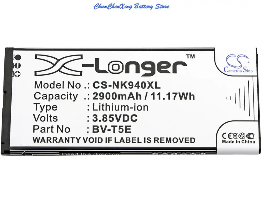 Cameron Sino 2900Mah Batteria Bv-T5E Per Nokia/Microsoft Lumia 940,Lumia 940 Xl,Lumia 950,Lumia 950 Dual Sim, Rm-110