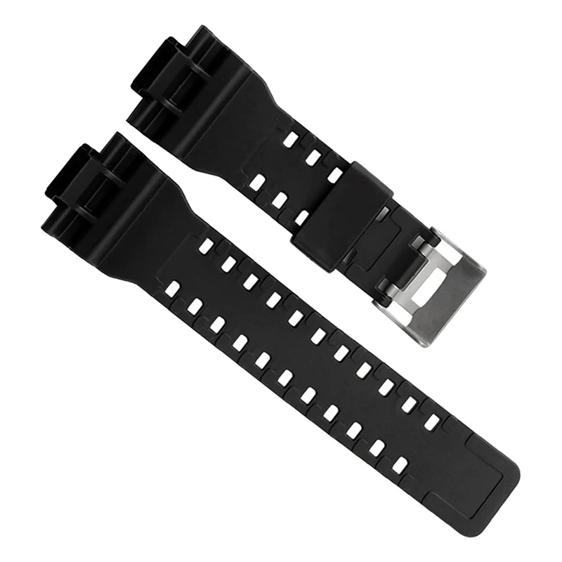 Cinturino Di Ricambio In Resina Naturale, Per G-Shock Gd120/Ga-100/Ga-110/Ga-100C (Nero)