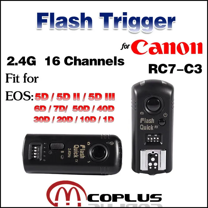 Meike Mk-Rc7 C3 16 Canali Wireless Flash Trigger Transceiver Professionale Per Canon Eos 5D Mark Ii Iii 6D 7D 10D 20D 30D 50D