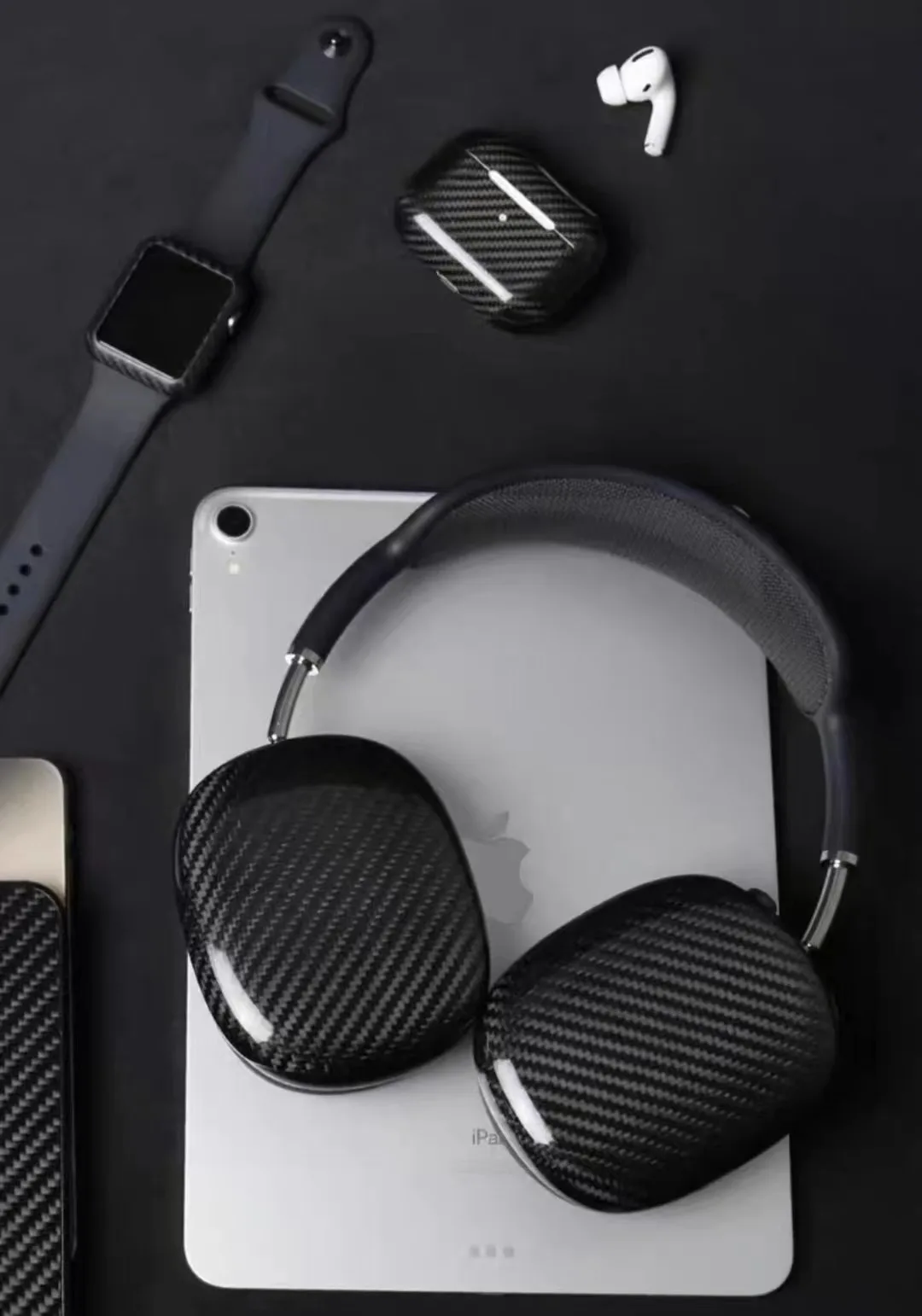 Custodia Per Auricolari In Vera Fibra Di Carbonio Per Apple Airpods Max Auricolare In Fibra Di Carbonio Bluetooth Wireless Per Custodia Airpods Max