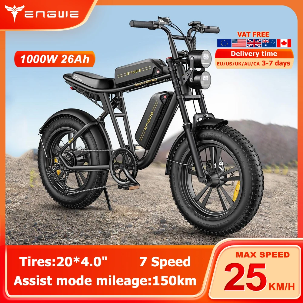 Engwe M20 Bici Elettrica Per Adulti 750W 48V 35Ah Pneumatico Fuoristrada Elettrico Mountain 20 "Fat Bike E Mountain Bike Emtb